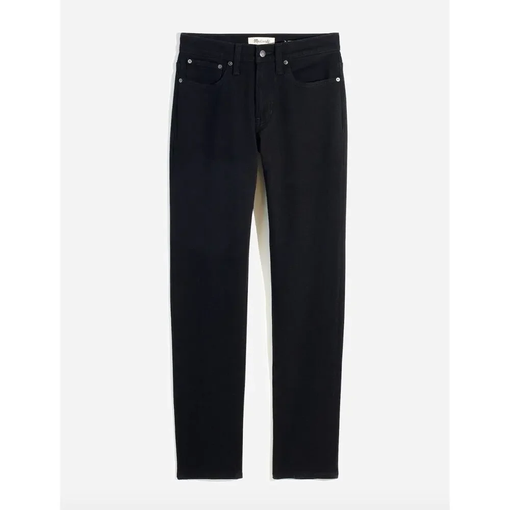 Madewell Athletic Slim Jeans Mens Tapered Stretch Denim Black Mid Rise 31/32 NWT
